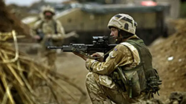 Soldado británico en guerra de Irak