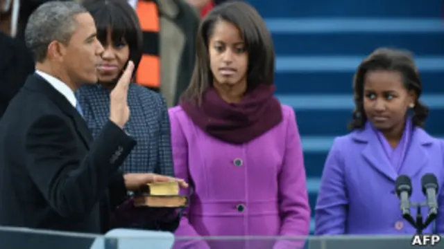 Барак Обама на церемонии инаугурации