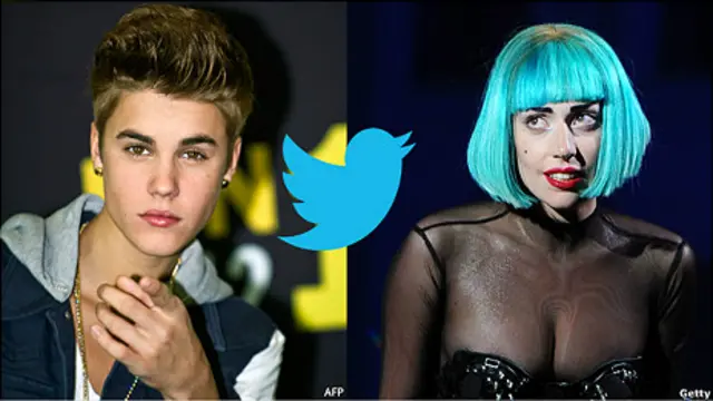 Justin Bieber y Lady Gaga.