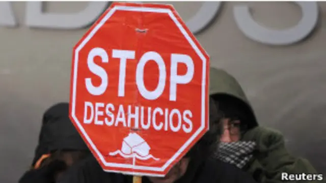 Manifestación contra los desahucios en España