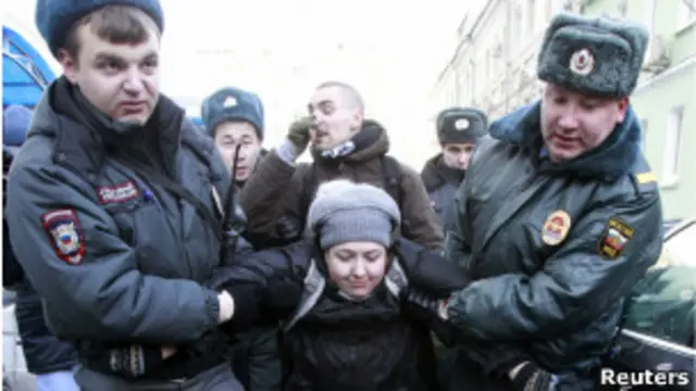 Polisi menangkap aktivis