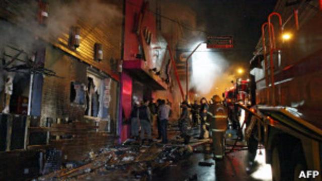 Пожар в клубе в Бразилии