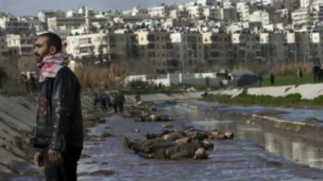 Korban penembakan yang ditemukan di Aleppo