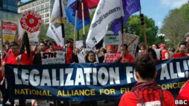Акция в поддержку легализации мигрантов в США