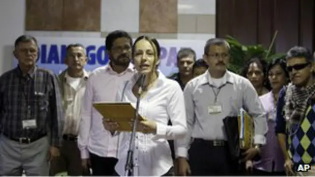 Negociadores de las FARC en La Habana