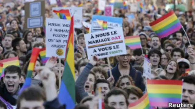 Протесты в поддержку однополых браков во Франции