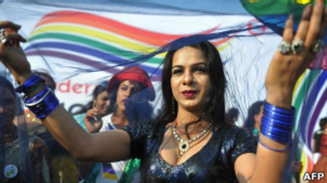 Представители ЛГБТ-сообщества на параде в Хайдарабаде