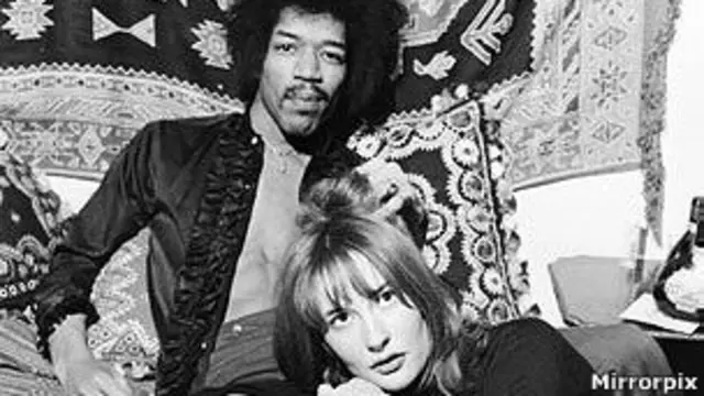Jimi Hendrix y Kathy Etchingham