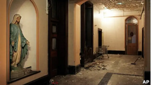 Interior de un antiguo asilo o lavandería magdalena en Dublín