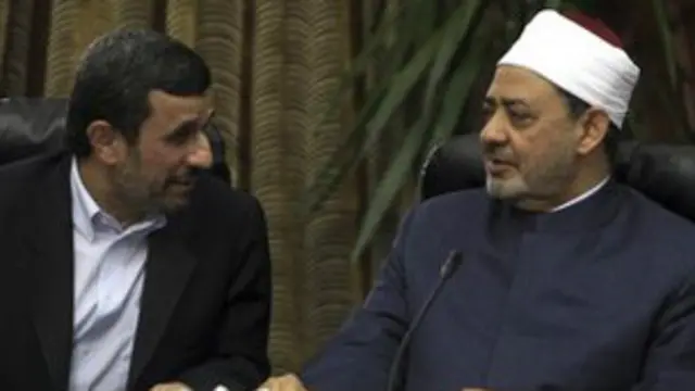 أحمدي نجاد وشيخ الأزهر