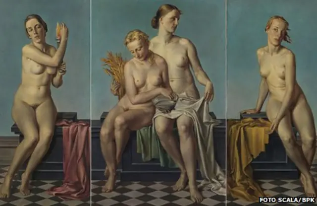 تابلوی چهار زن برهنه اثر آدولف زیگلر، هنرمند مورد علاقه هیتلر