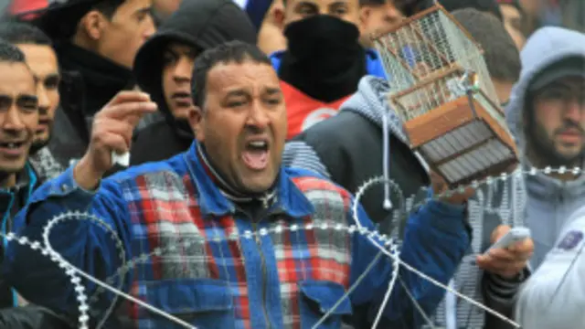 Protes warga di Tunisia