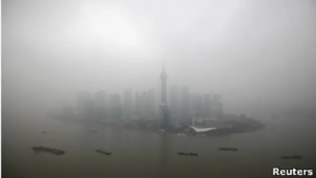 Polución sobre Shangai