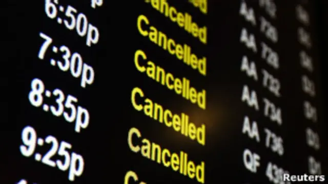Отмена рейсов в аэропортах