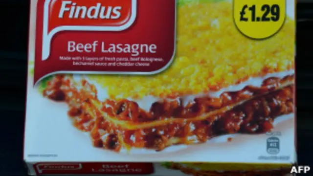 Lasaña congelada de Findus