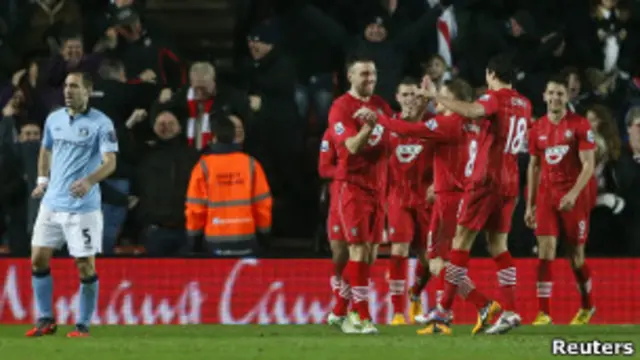 فرحة لاعبي ساوثهامبتون