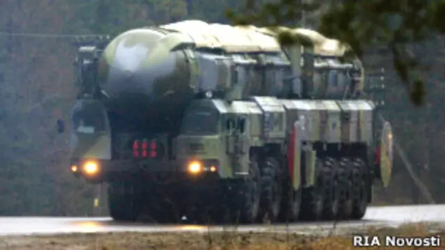 Пусковой комплекс российской баллистической ракеты "Тополь"