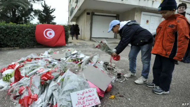 Tempat Shokri Belaid ditembak di Tunisia. 
