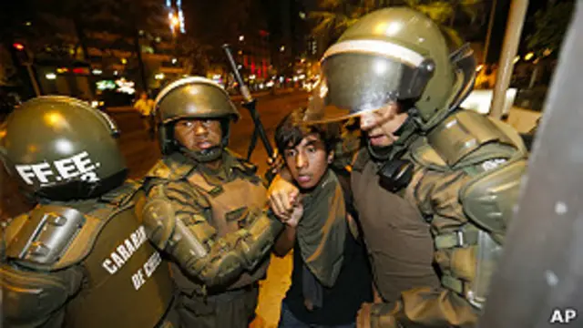 Protesta mapuche (foto de archivo)