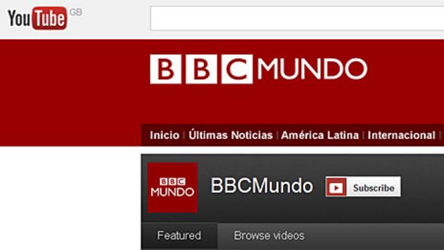 Sitio de BBC Mundo en YouTube