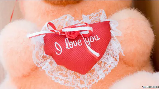 Peluche de san Valentín