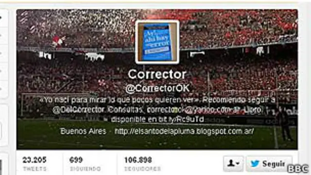 Cuenta de Twitter del CorrectorOK