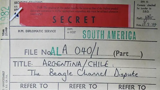 Archivo secreto Foto: BBC/National Archives