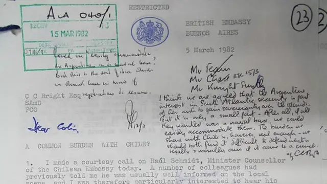 Carta secreta Foto: BBC/National Archives