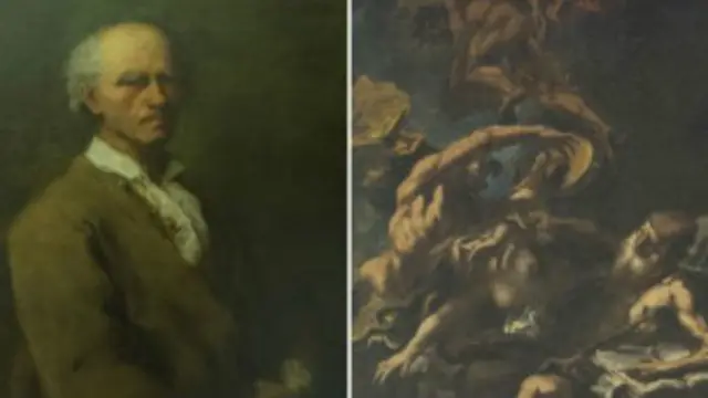 Potret Bartolomeo Ferracina dan The Temptation of St Anthony dipajang di Musium Louvre.