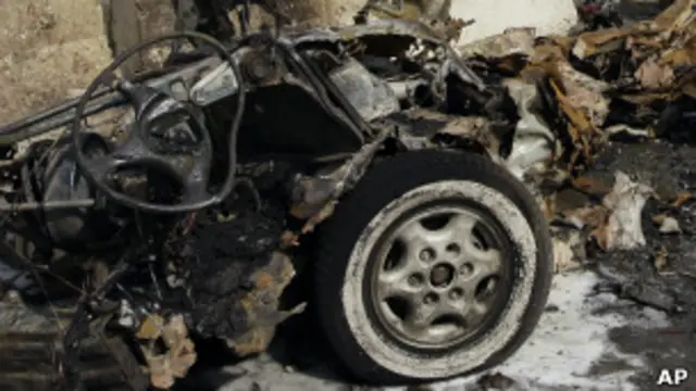 Взорванная машина 