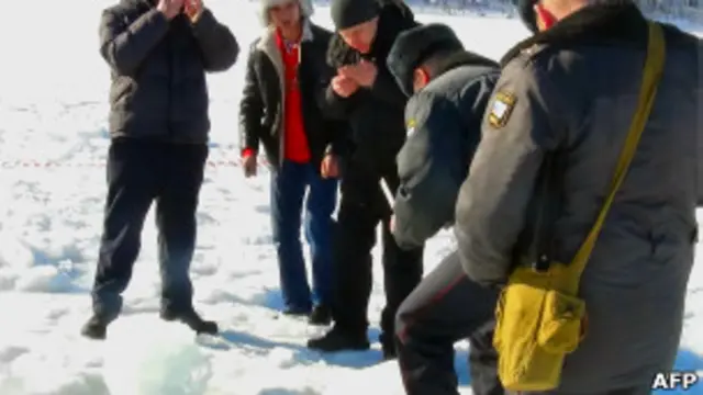 Спасатели на озере Чебаркуль