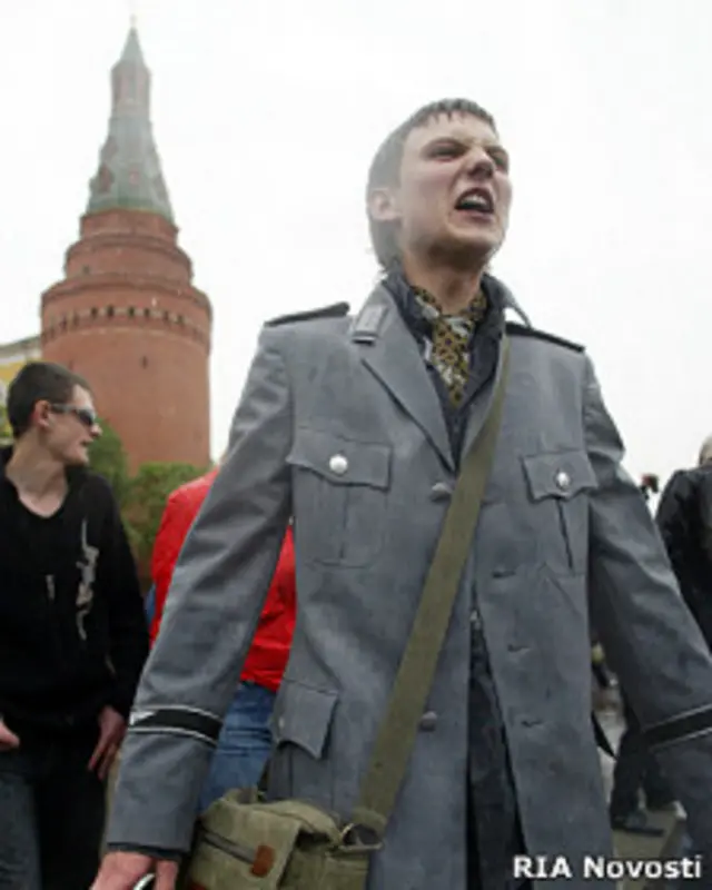 Неонацист в центре Москвы