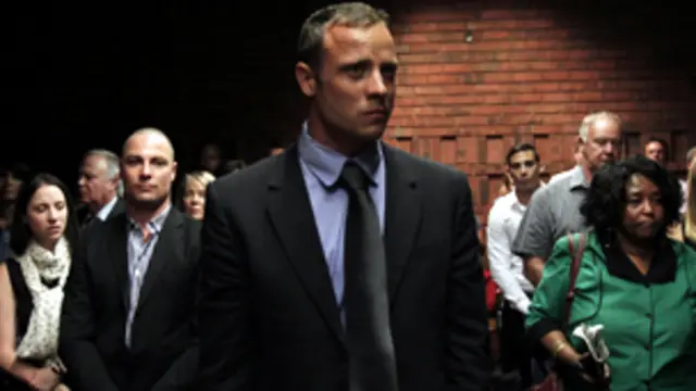 بيستوريوس في قاعة المحكمة