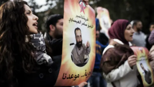 احتجاجات مساندة للسجناء الفلسطينيين