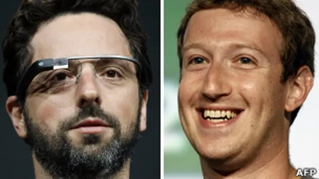 Sergey Brin y Mark Zuckerberg
