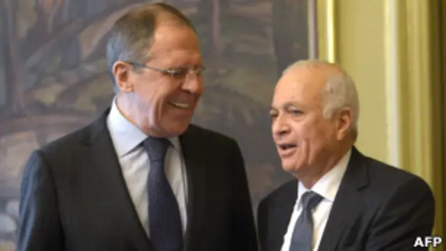 Сергей Лавров и Набиль Араби