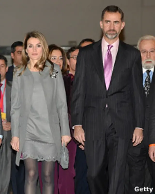 El príncipe Felipe y su esposa