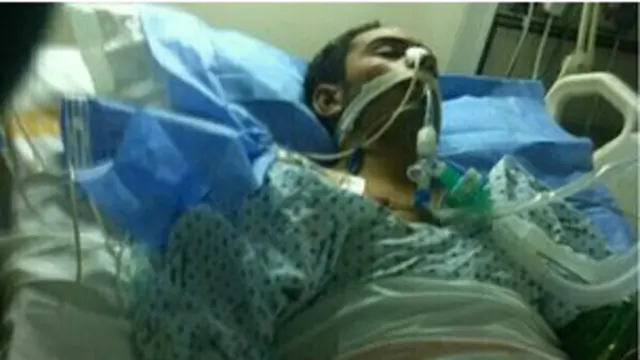 نشرت المعارضة صورة تقول إنها للجزيري وهو في غيبوبة في المستشفى.