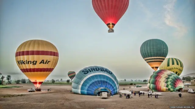 Место запуска аэростатов невдалеке от Луксора