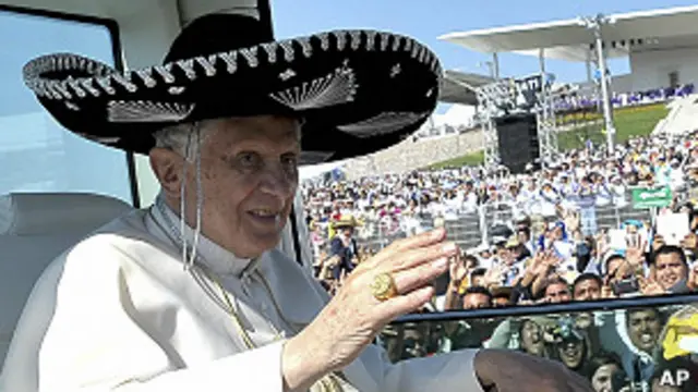 Benedicto XVI en su visita a México en 2012