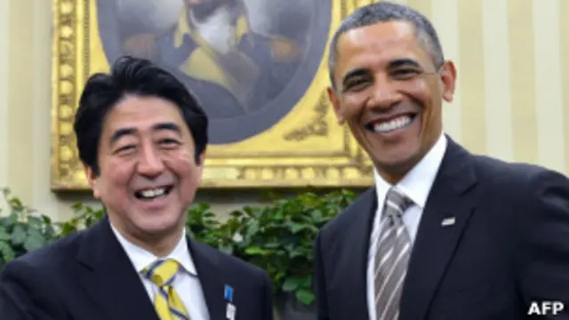 安倍晋三和奥巴马