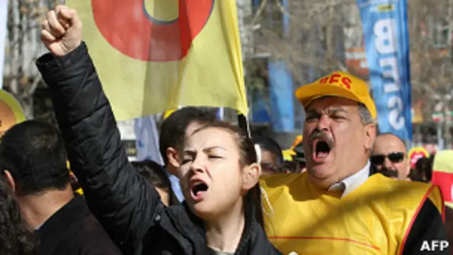 Protesta de sindicalistas en Turquía (archivo)
