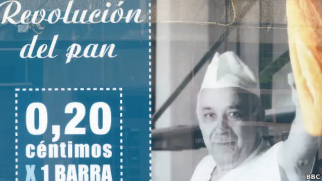 Panel que promociona la "revolución del pan"