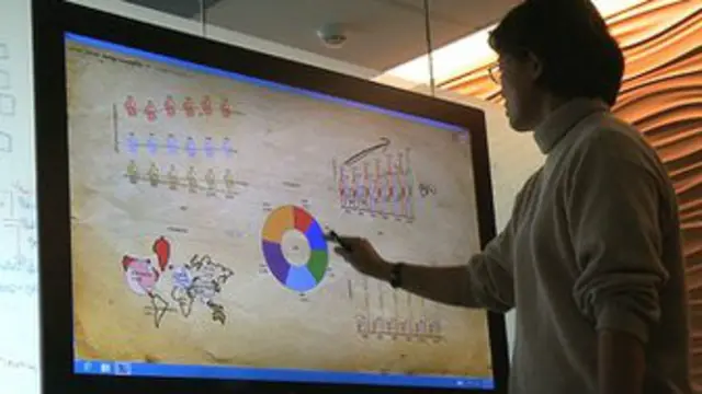 माइक्रोसॉफ्ट के नए व्हाइटबोर्ड को पेश करती बोंगशिन ली
