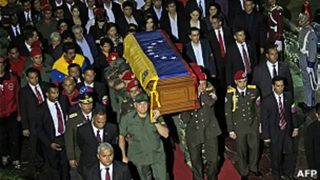 Ataúd de Hugo Chávez 