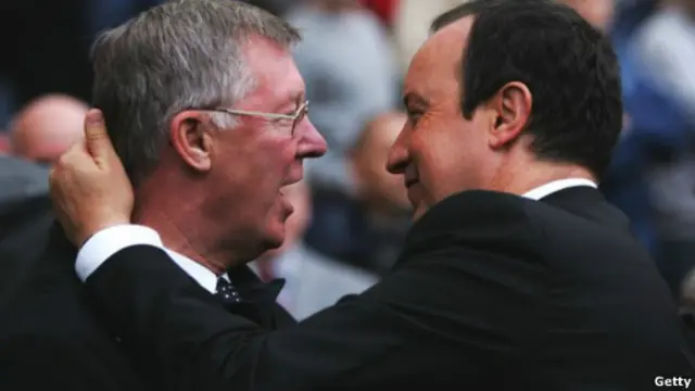 Sir Alex Ferguson dan Rafael Benitez. 