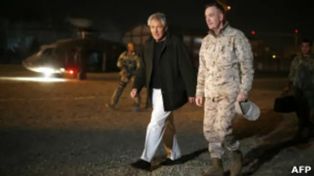 Министр обороны США Чак Хейгл в Афганистане