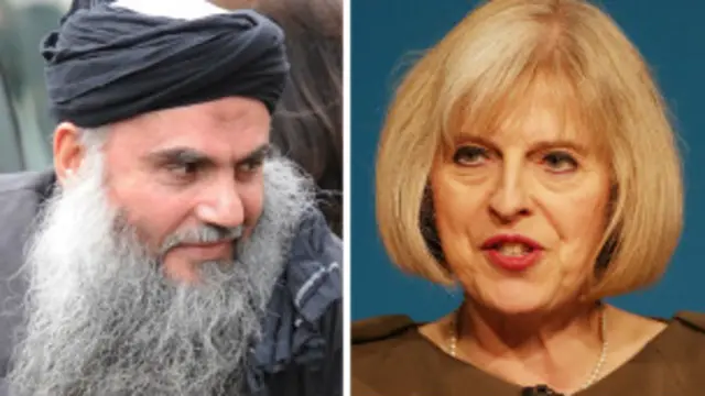 أبو قتاده ووزيرة الخارجية تريزا ماي