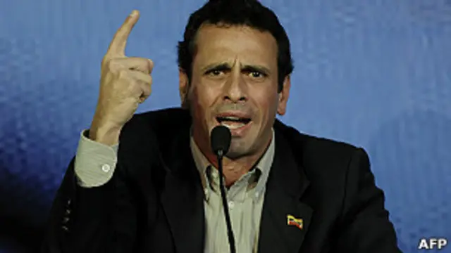 Henrique Capriles, candidato de la oposición venezolana