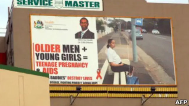 Campanha anti-AIDS na África do Sul (Foto AFP)